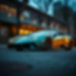 Sleek Lamborghini model showcasing design elegance