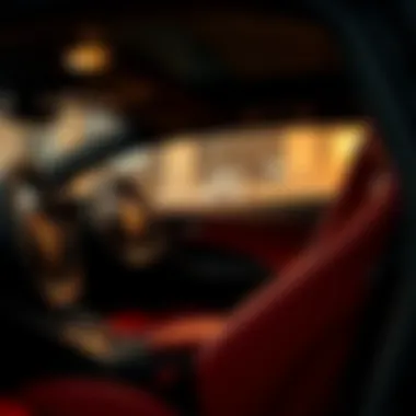 Interior features of a luxury Lamborghini