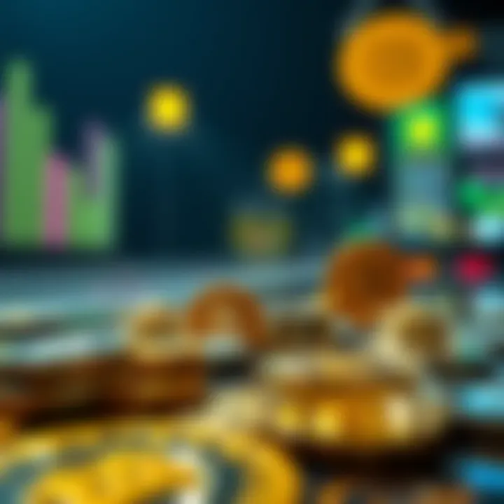 Conceptual image showcasing various cryptocurrency use cases