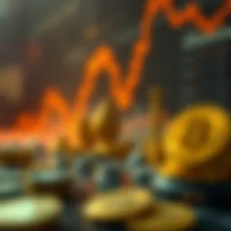 Intricate representation of cryptocurrency trends