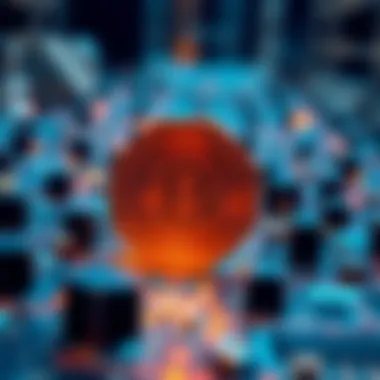 Blockchain technology illustration