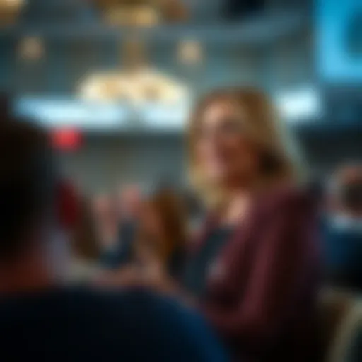 Cathie Wood presenting at a conference