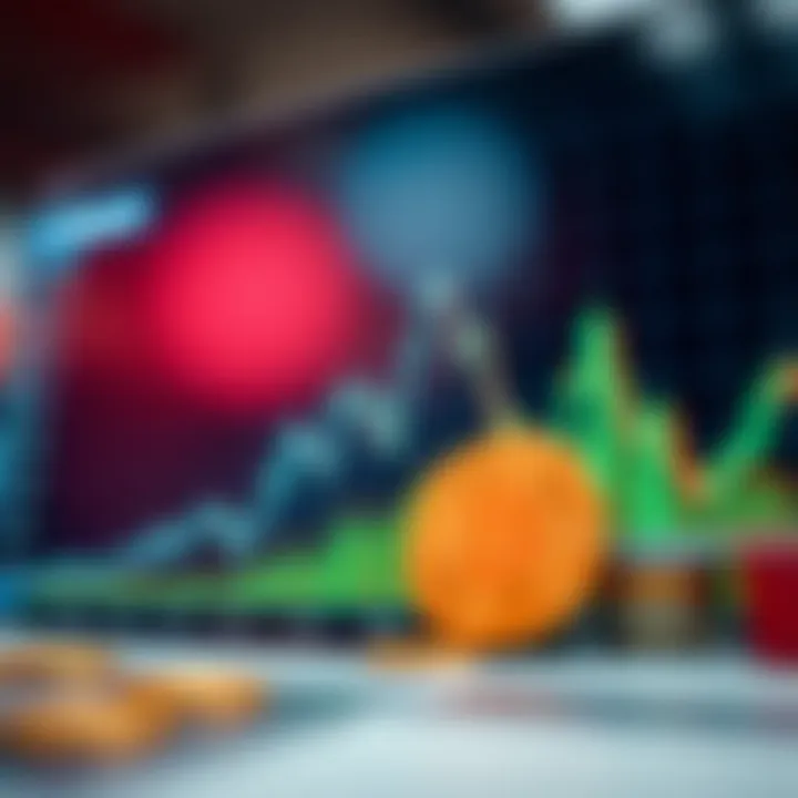 Graph showing cryptocurrency trends