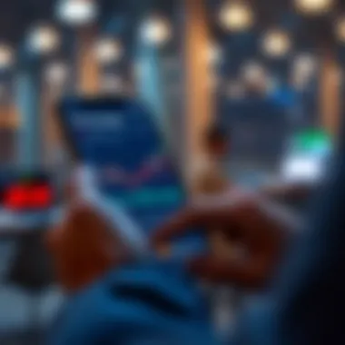 User navigating a cryptocurrency exchange app on Android