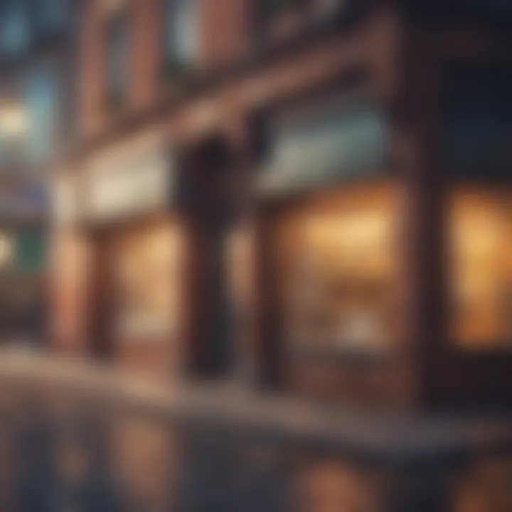 A physical currency exchange location with customers