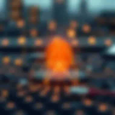Graphic illustrating the technological foundations of blockchain