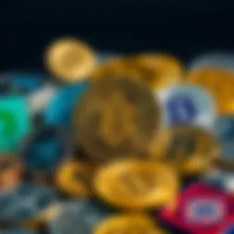 Visual representation of various cryptocurrencies