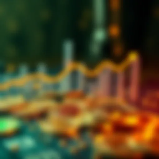 A graphical representation of rising cryptocurrency trends over the decade.