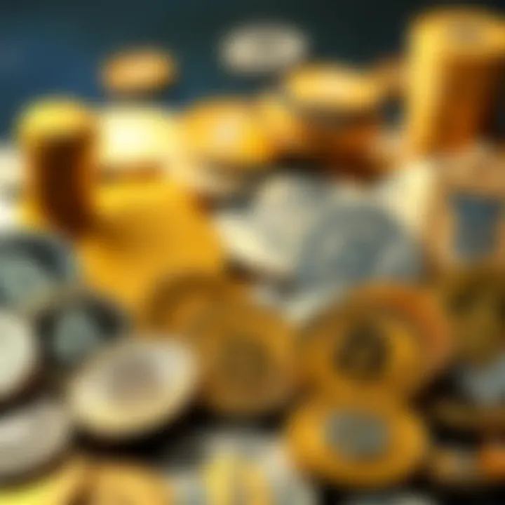 Diverse selection of cryptocurrencies represented visually