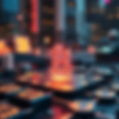 An illustration of blockchain technology representing NFTs