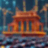 An illustration depicting the architecture of decentralized applications.