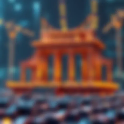 An illustration depicting the architecture of decentralized applications.