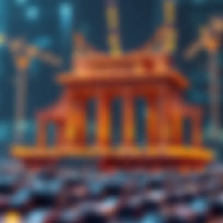 An illustration depicting the architecture of decentralized applications.