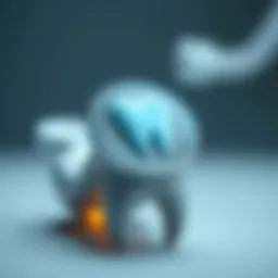 Conceptual illustration of Dentacoin in dental care