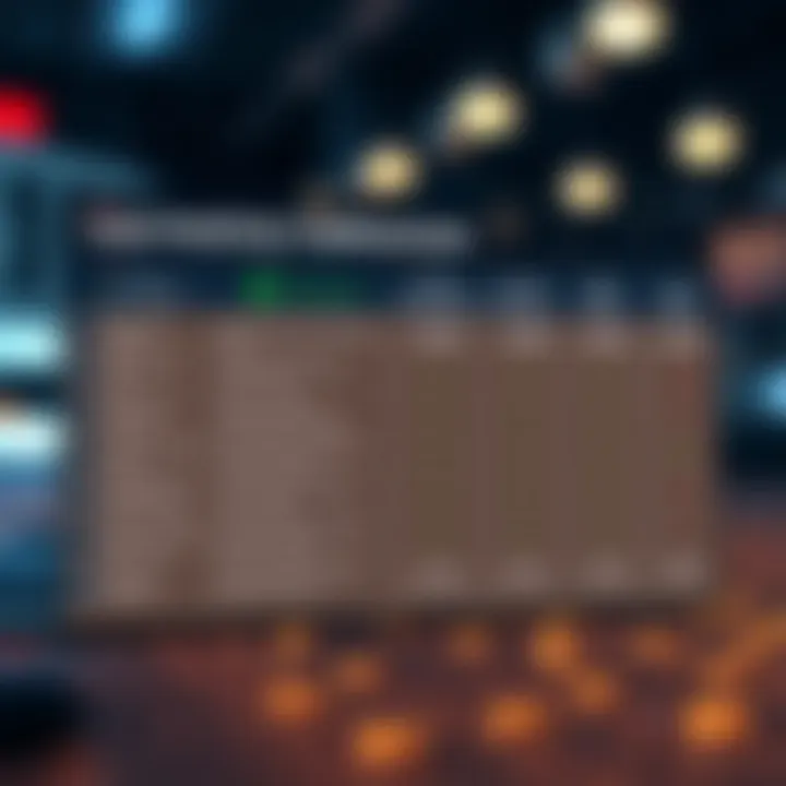 A comparison chart of popular desktop crypto wallets highlighting functionality