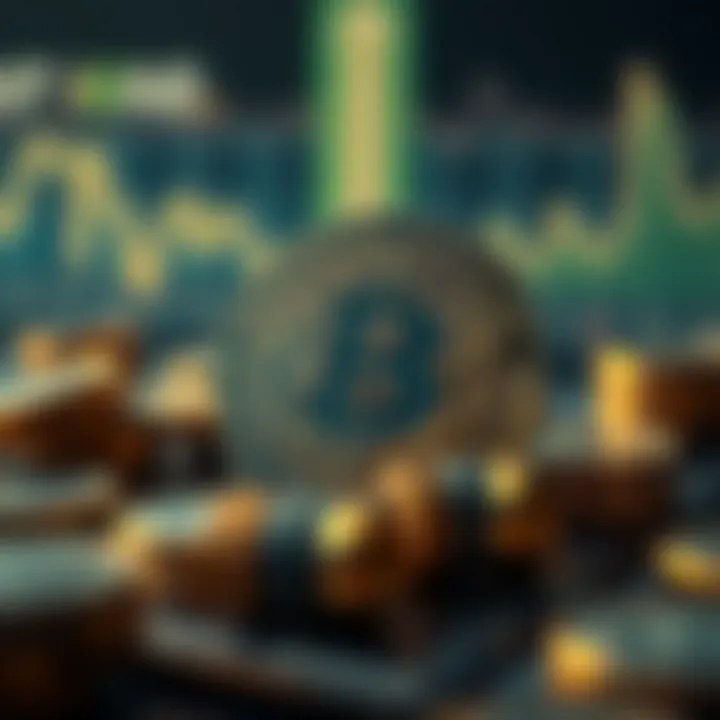 A concept image depicting risk assessment in cryptocurrency investments