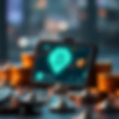 Illustration of a digital wallet interface for cryptocurrency transactions