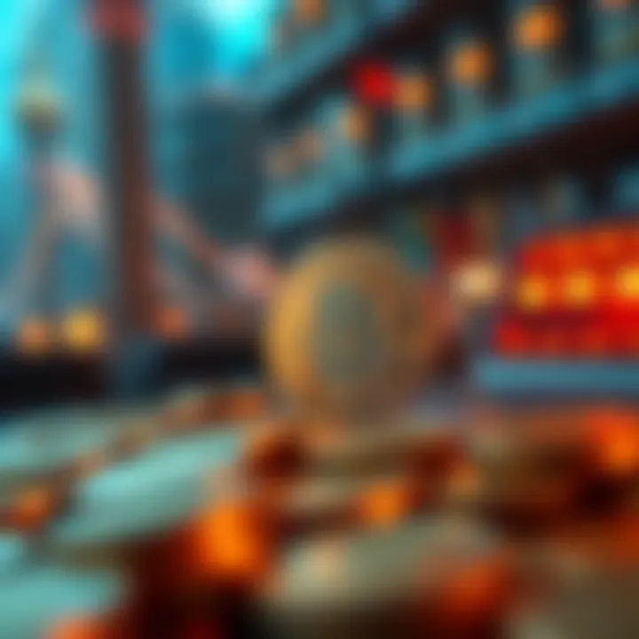 Market Trends in Digital Currencies Illustration of market trends in digital currencies