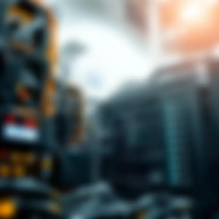 Illustration of advanced mining technology and equipment