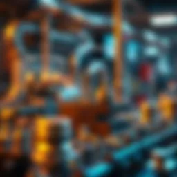 A diagram illustrating the mechanics of helium mining