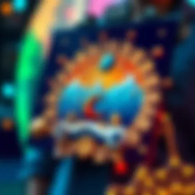 A close-up of a digital canvas displaying a unique NFT piece, highlighting the artistry and detail.