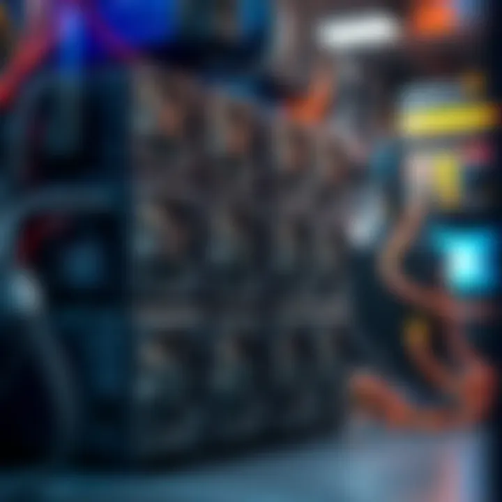 Essential Power Supply Units for Mining An organized layout of power supply units essential for mining rigs.