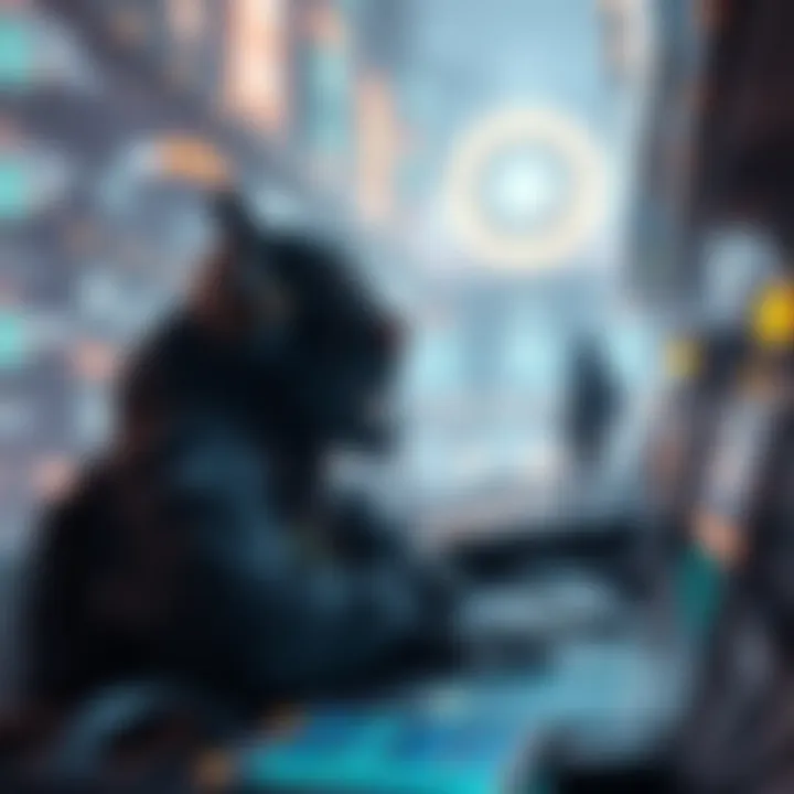 Empowering Creators A futuristic depiction of the creator economy enhanced by NFTs