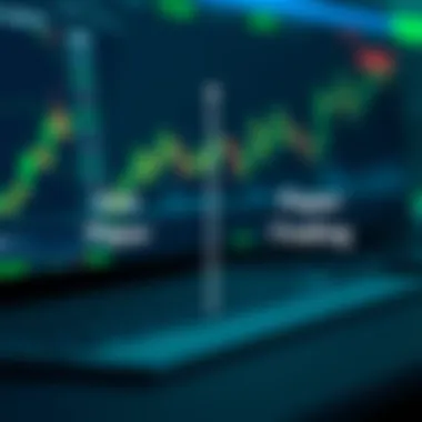 A visual comparison of paper trading versus live trading outcomes.