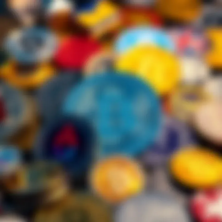 A visual representation of various cryptocurrencies