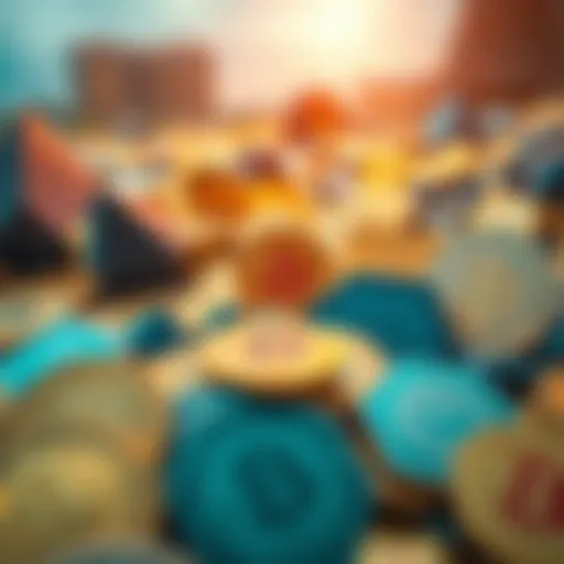 Diverse Cryptocurrency Landscape Visual representation of cryptocurrency variety