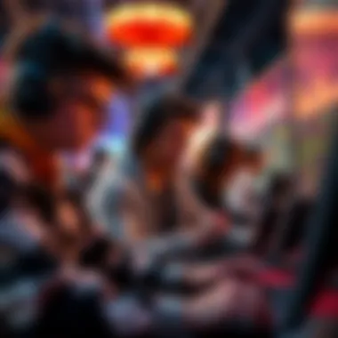 Gamers engaged in a virtual property trading experience