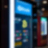 Digital Interface of a Bitcoin Vending Machine A sleek Bitcoin vending machine showcasing its digital interface.