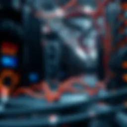 Visual representation of cryptocurrency mining operations