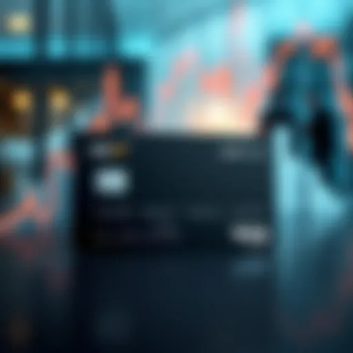 A sleek design of the MCO Visa card against a modern financial backdrop