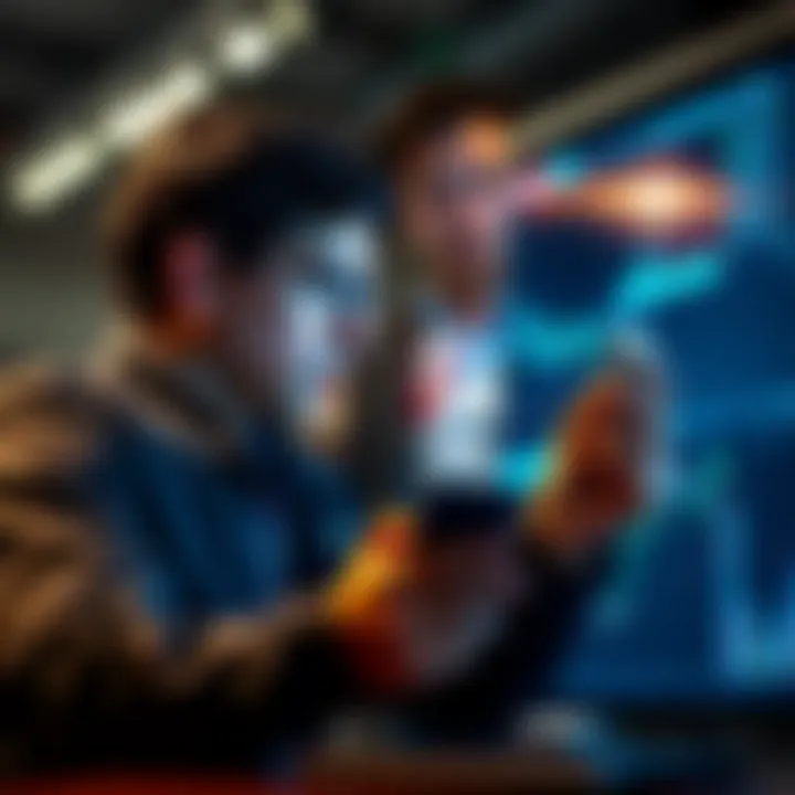 Investors examining cryptocurrency metrics