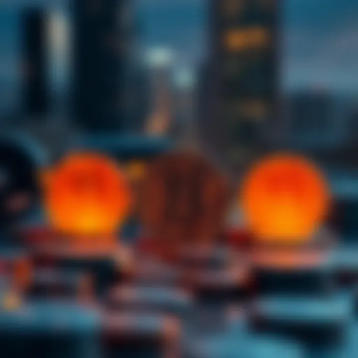 Digital Tokens Revolutionizing Real Estate Investment Illustration of digital tokens representing real estate assets