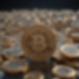 Conceptual representation of cryptocurrency growth