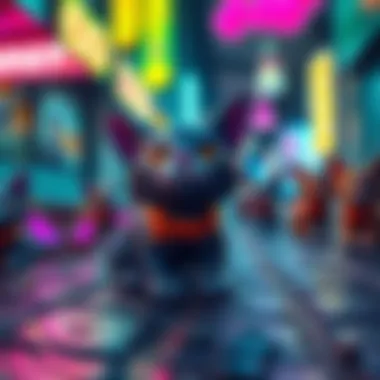 A vibrant representation of Gutter Cat NFTs showcasing their unique art style