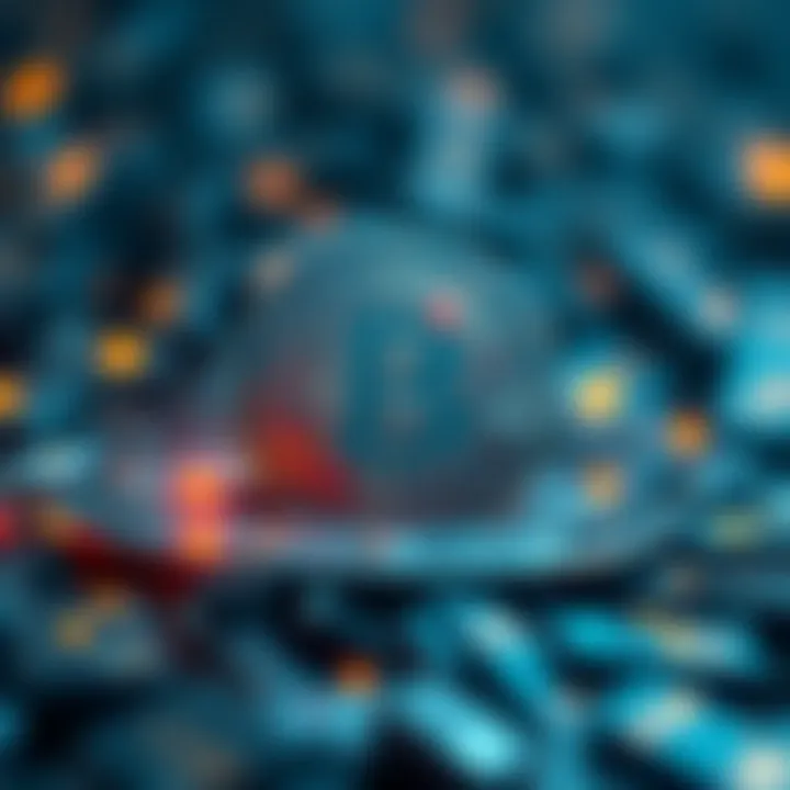 Symbolic depiction of technological foundations in blockchain