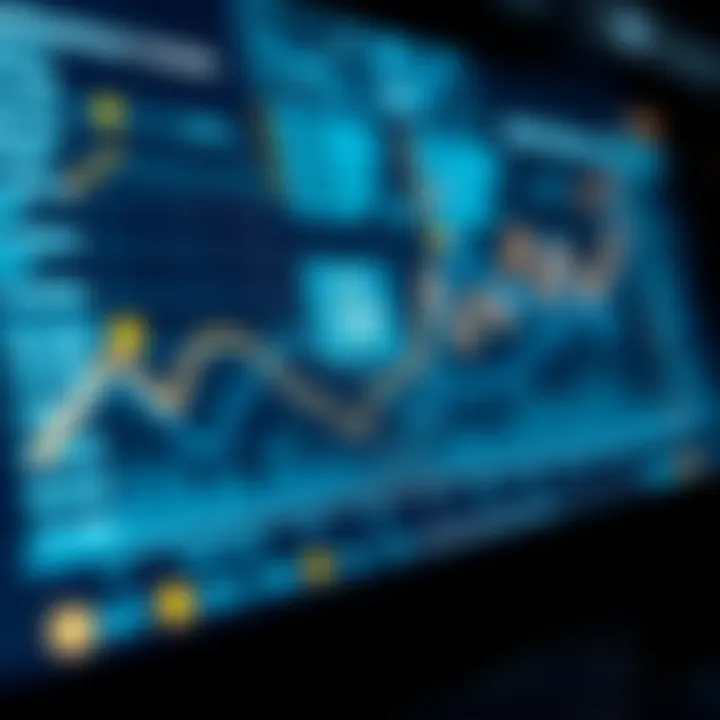 Graph showcasing technological advancements in major cryptocurrencies