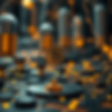 Visual representation of blockchain technology