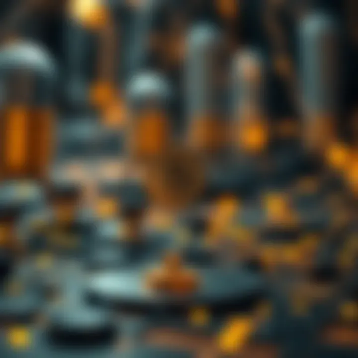 Visual representation of blockchain technology