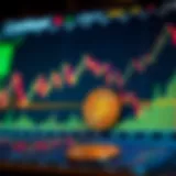 Graph showing cryptocurrency market trends