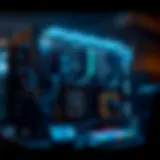 High-Performance Mining Rig High-performance mining rig setup with multiple GPUs