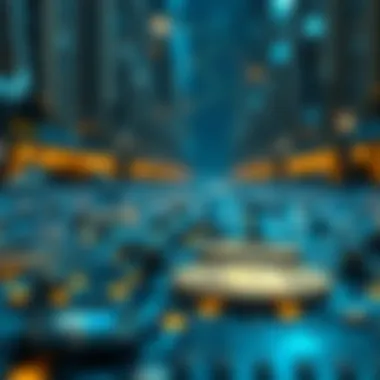 Visual representation of blockchain technology