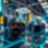 Diverse ASIC Miners in Digital Realm Visual representation of various ASIC miners in a digital environment