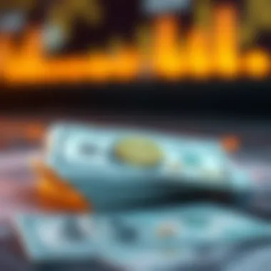 Visual representation of cash conversion from cryptocurrency