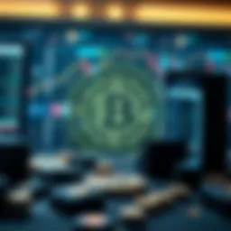 Visual representation of decentralized blockchain technology