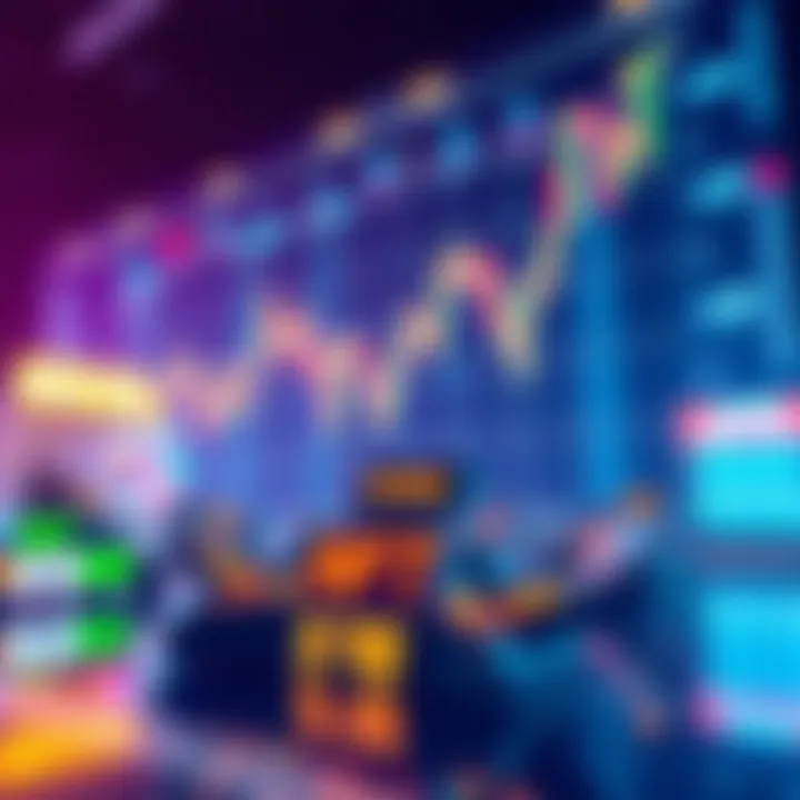 A digital representation of the NFT stock market dynamics