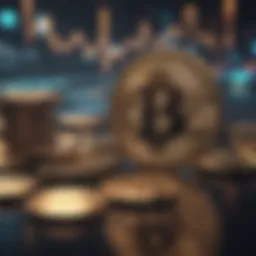 Conceptual illustration of navigating the cryptocurrency market